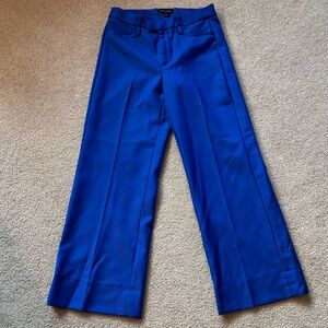 Banana Republic Blue Wide Leg Wool Trousers Size 4 Short
